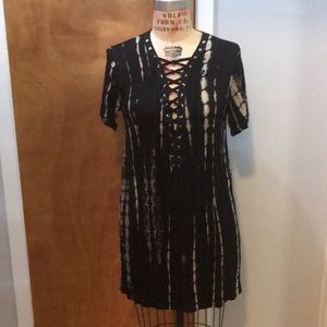 F21 Tye Dye Dress w/ grommets and lace up!
